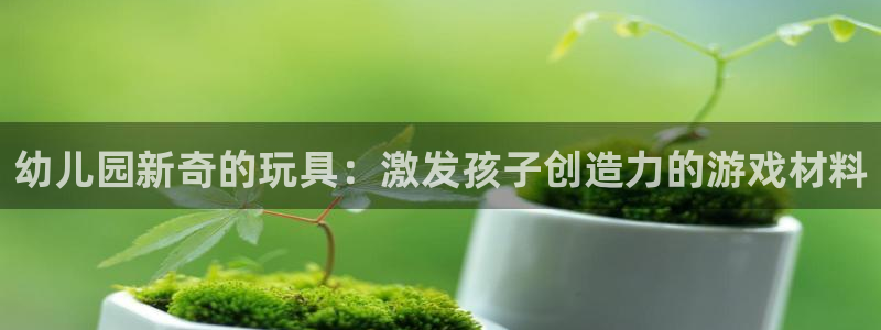 凯捷体育娱乐：幼儿园新奇的玩具：激发孩子创造力的游戏