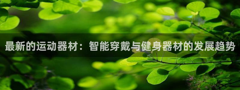 凯捷体育平台注册流程视频：最新的运动器材：智能穿戴与