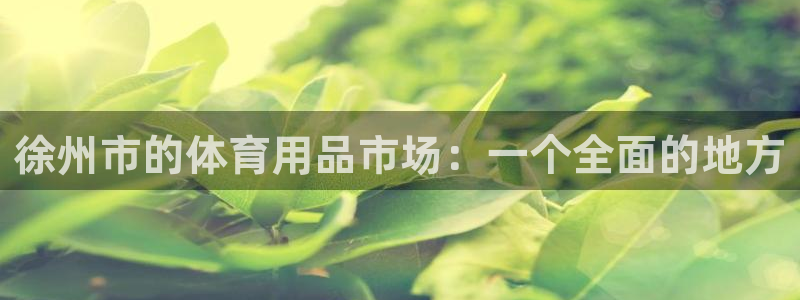 凯捷体育联系电话：徐州市的体育用品市场：一个全面的地方
