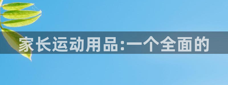 凯捷体育平台注册流程视频:家长运动用品:一个全面的